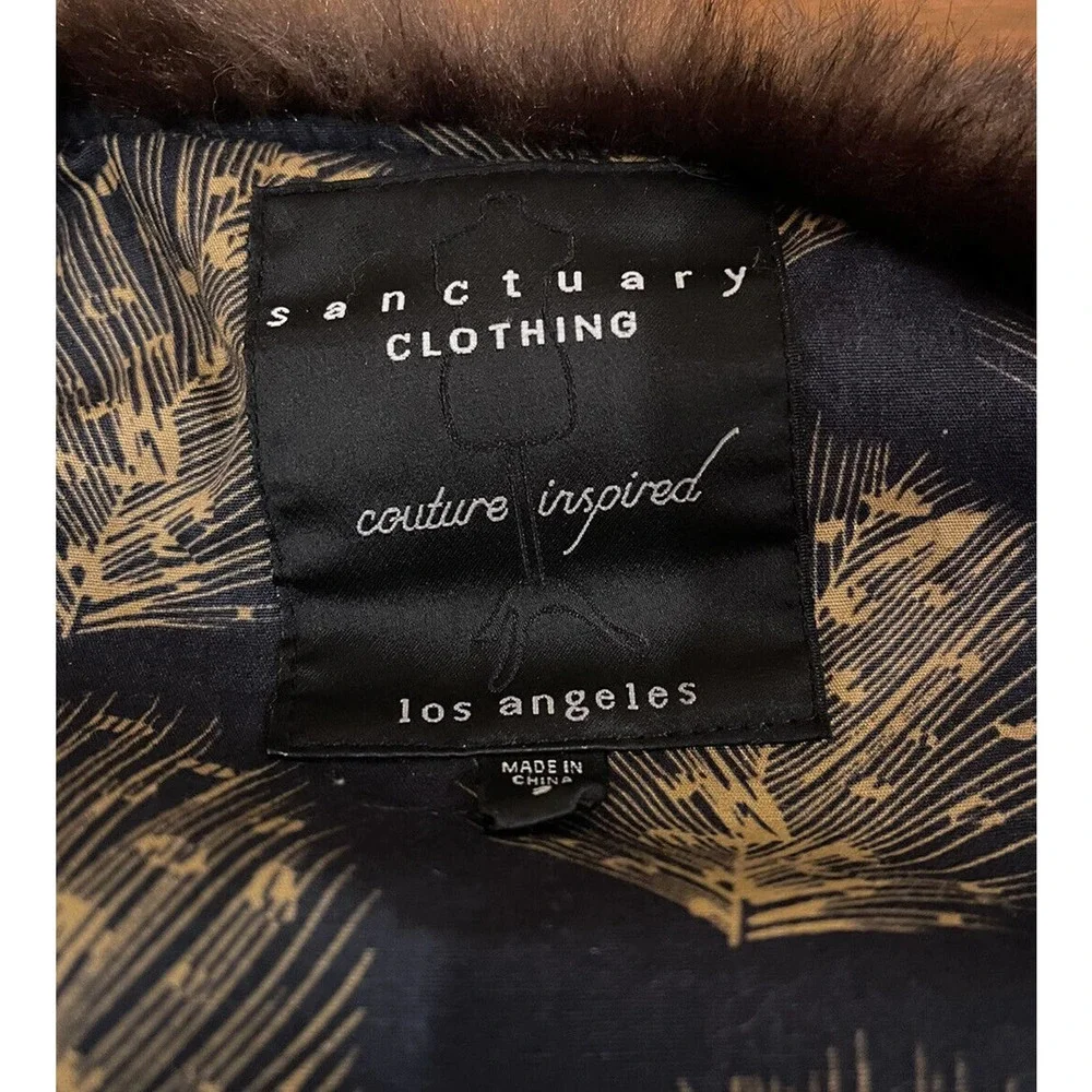 Anthropologie Sanctuary Clothing Los Angeles Womens Faux Fur Brown Vest Sz Small - Picture 6 of 9